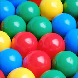 Balles pour Piscine à Balles de Jeu pour Bébé Enfants MISIOO Plastique Colorées 6 cm 600 Boules: Jaune/Rouge/Bleu/Vert