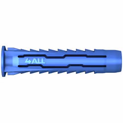 Rawlplug 4ALL, Fiche murale, Brique, Béton, Plaque de plâtre, Nylon, Bleu, 5 mm, 5 mm