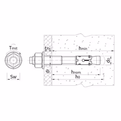 Vis d'ancrage RawlPlug R-XPT-10080/10; 10x80 mm; 50 unités