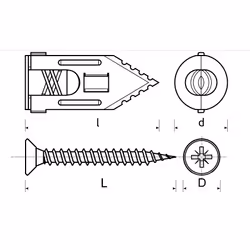 Rawlplug TAP-IT-PLUS 100 pièce(s) Kit de fiches murales et vis