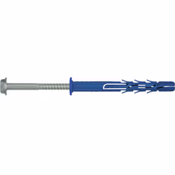 Rawlplug R-FF1-N-10K080, Kit de fiches murales et crochets, Brique, Béton, Nylon, Zinc, Bleu, Argent, Acier inoxydable