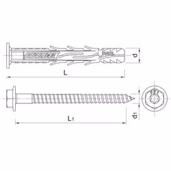 Rawlplug R-FF1-N-10K080 ancrage à vis et cheville murale 50 pièce(s) Kit de fiches murales et crochets