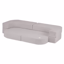 Canapé Mousse Pliable Matelas Lit Convertible 2en1 pour Bébé Enfants Chambre dEnfant MISIOO Foldie Bouclé Gris 170x92x30