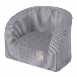 Fauteuil en Mousse pour Bébé Enfants pour la Chambre dEnfant MISIOO Velours Côtelé Gris 53x40 cm