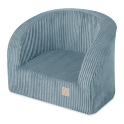 Fauteuil en Mousse pour Bébé Enfants pour la Chambre dEnfant MISIOO Velours Côtelé Bleu 53x40 cm