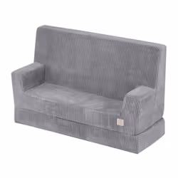 Canapé Mousse Pliable Matelas Lit Convertible 2en1 pour Bébé Enfants Chambre dEnfant MISIOO Foldie Velours Côtelé Gris 100x64 ...