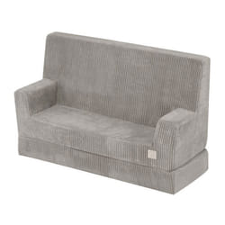 Canapé Mousse Pliable Matelas Lit Convertible 2en1 pour Bébé Enfants Chambre dEnfant MISIOO Foldie Velours Côtelé Beige 100x64x40