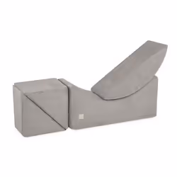 Méridienne Chaise Longue Lit de Repos Modulable Mousse pour Bébé Enfants Chambre dEnfant MISIOO Velours Côtelé Beige 145x45x3 ...