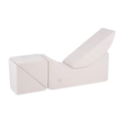 Méridienne Chaise Longue Lit de Repos Modulable Mousse pour Bébé Enfants Chambre dEnfant MISIOO Bouclé Crème 145x45x35
