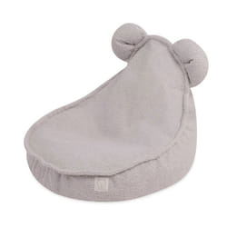 Fauteuil Pouf Siège Poire Oreilles dOurs pour Bébé Enfants pour la Chambre dEnfant MISIOO Huggy Bear Bouclé Gris 68x45 cm