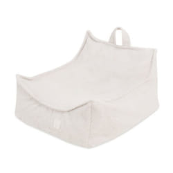 Fauteuil Pouf Siège Poire pour Bébé Enfants pour la Chambre dEnfant MISIOO Puffy Square Bouclé Crème 77x67x50 cm