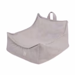 Fauteuil Pouf Siège Poire pour Bébé Enfants pour la Chambre dEnfant MISIOO Puffy Square Bouclé Gris 77x67x50 cm