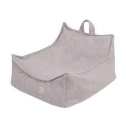 Fauteuil Pouf Siège Poire pour Bébé Enfants pour la Chambre dEnfant MISIOO Puffy Square Bouclé Gris 77x67x50 cm