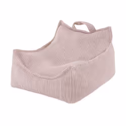 Fauteuil Pouf Siège Poire pour Bébé Enfants pour la Chambre dEnfant MISIOO Puffy Square Velours Côtelé Rose 77x67x50 cm