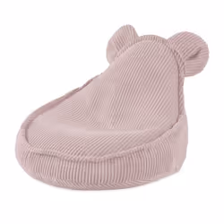 Fauteuil Pouf Siège Poire Oreilles dOurs pour Bébé Enfants pour la Chambre dEnfant MISIOO Huggy Bear Velours Côtelé Rose 68x4 ...