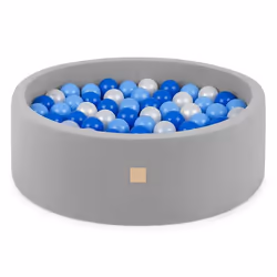 Piscine à Balles pour Bébé Enfants Chambre des Enfants MISIOO Ronde Coton Gris 90x30 cm 200 Balles: Bleu/Bleu Clair/Blanc Per ...