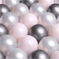 Balles pour Piscine à Balles de Jeu pour Bébé Enfants MISIOO Plastique Colorées 6 cm 1200 Boules: Rose/Argent/Blanc Perle