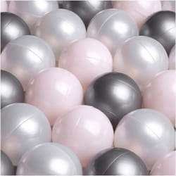 Balles pour Piscine à Balles de Jeu pour Bébé Enfants MISIOO Plastique Colorées 6 cm 1200 Boules: Rose/Argent/Blanc Perle