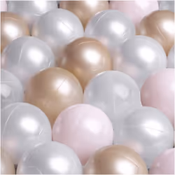 Balles pour Piscine à Balles de Jeu pour Bébé Enfants MISIOO Plastique Colorées 6 cm 1200 Boules: Rose/Doré/Blanc Perle