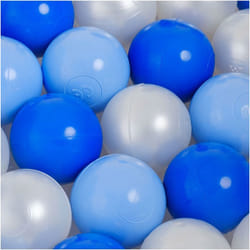 Balles pour Piscine à Balles de Jeu pour Bébé Enfants MISIOO Plastique Colorées 6 cm 150 Boules: Bleu/Bleu Clair/Blanc Perle