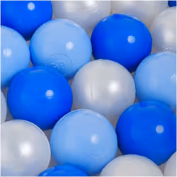 Balles pour Piscine à Balles de Jeu pour Bébé Enfants MISIOO Plastique Colorées 6 cm 600 Boules: Bleu/Bleu Clair/Blanc Perle