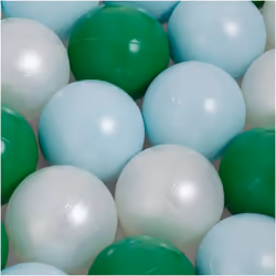 Balles pour Piscine à Balles de Jeu pour Bébé Enfants MISIOO Plastique Colorées 6 cm 600 Boules: Vert/Menthe/Blanc Perle