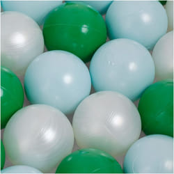 Balles pour Piscine à Balles de Jeu pour Bébé Enfants MISIOO Plastique Colorées 6 cm 600 Boules: Vert/Menthe/Blanc Perle