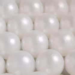 Balles pour Piscine à Balles de Jeu pour Bébé Enfants MISIOO Plastique Colorées 6 cm 100 Boules Blanc Perle