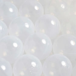 Balles pour Piscine à Balles de Jeu pour Bébé Enfants MISIOO Plastique Colorées 6 cm 100 Boules Transparent