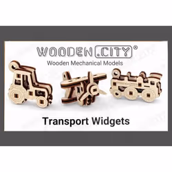 WOODEN.CITY Transport Widgets Puzzle 3D 37 pièce(s)