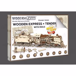 WOODEN.CITY Wooden Express + Tender, 580 pièce(s), Véhicules, 14 an(s)