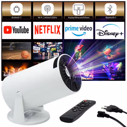 Kiano Vision Relax Smart Projector 4K Android 11 Miracast DLNA Wi-FI Bluetooth Keystone Correction