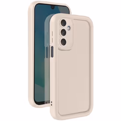 Coque pour Samsung Galaxy A16 Silicone Soft Touch Bordures Surélevées Beige