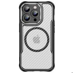 Coque - Defender - iPhone 15 Pro - Antichoc Renforcé - MagSafe - Carbone Noir
