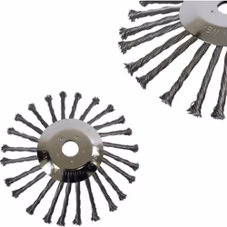 Brosse à désherber de haute qualité - brosse métallique, tressée, en forme de disque Spécifications : Diamètre extérieur : 10 ...
