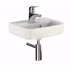 Lavabo carré, peut être combiné avec un meuble sous lavabo dimension : 400 x 310 mm avec trou pour la robinetterie avec trop- ...