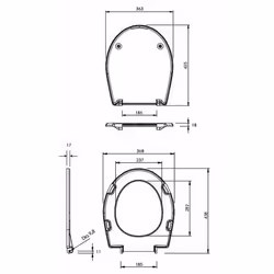 Abattant WC - KOLO - Rekord - Duroplast - Blanc - Universel - Entraxe de fixation universelle
