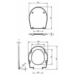 Abattant WC - KOLO - Rekord - Duroplast - Blanc - Universel - Entraxe de fixation universelle