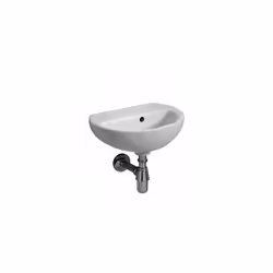 Lavabo ovale dimension : 400 x 330 mm sans trou pour robinetterie avec trop-plein couleur : blanc matériau : céramique sanita ...