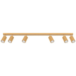 Barre de spots minimaliste - 6 lumières - Dorées - Par Sollux Karbon