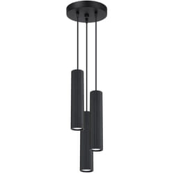 Karbon Suspension minimaliste à 3 lumières noire - Sollux