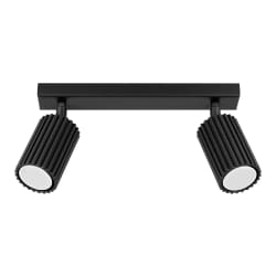 Plafonnier double minimaliste - 2 pièces - Noir - Par Sollux Karbon