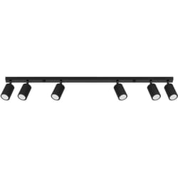 Sollux - Plafonnier Karbon aluminium 6xGU10 117cm