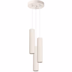 Sollux Karbon Suspension minimaliste à 3 lumières beige | Finition : Beige | Matériau : Aluminium | Indice de protection : IP ...