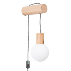 Sollux Applique Murale Loft Nibmi - Bois/Blanc/Noir