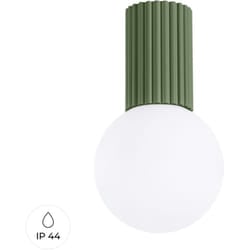 Sollux - Plafonnier Halo aluminium/verre 1xG9 12cm