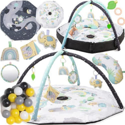 MoMi DAY&NIGHT - 3en1 - Tapis dEveil Bebe - arche à jouets - sensoriels jouets