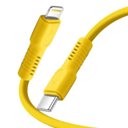 Forever Câble de Charge 2.4A et Synchro USB-C vers Lightning 27W 1,8m Jaune