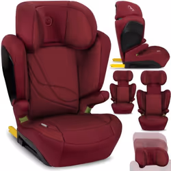 MoMi MEI Siège auto – I-SIZE 100-150cm - Groupe 2/3 - Jusquà 36 kg - Face route – ISOFIX - Rouge