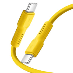 Forever Câble de Charge 3A et Synchro USB-C vers USB-C 60W 1,8m Jaune